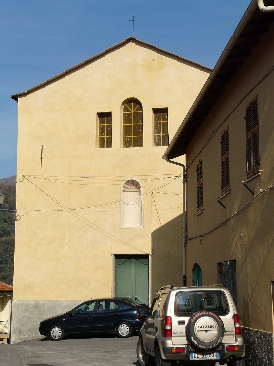 Facade of the Oratorio di San Giovanni Battista in Aurigo