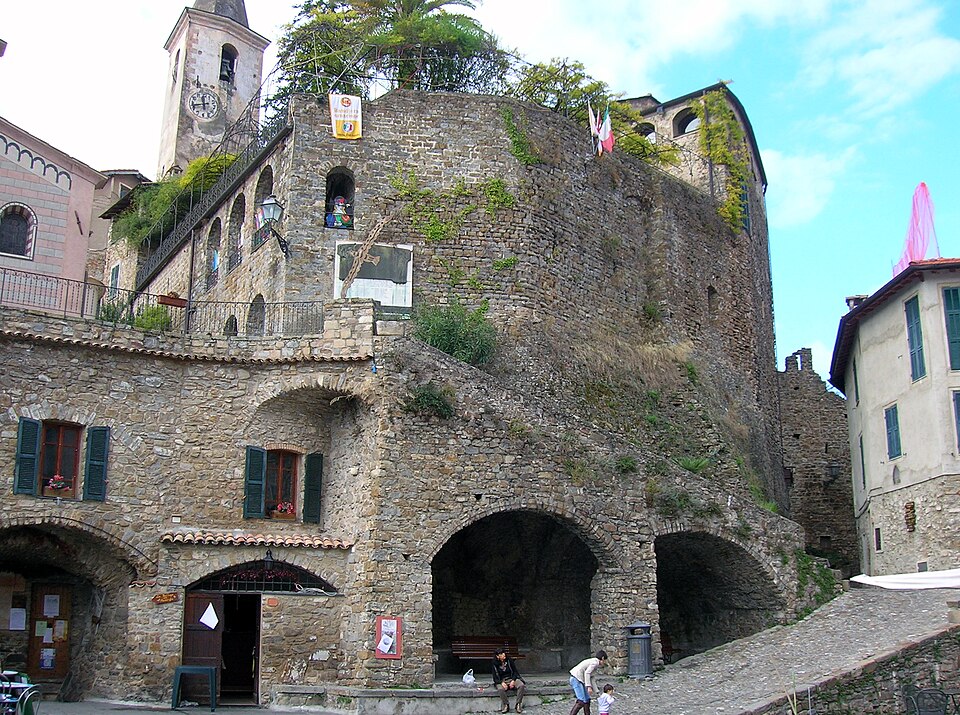Castello della Lucertola, the restored medieval castle at the summit of Apricale, Liguria