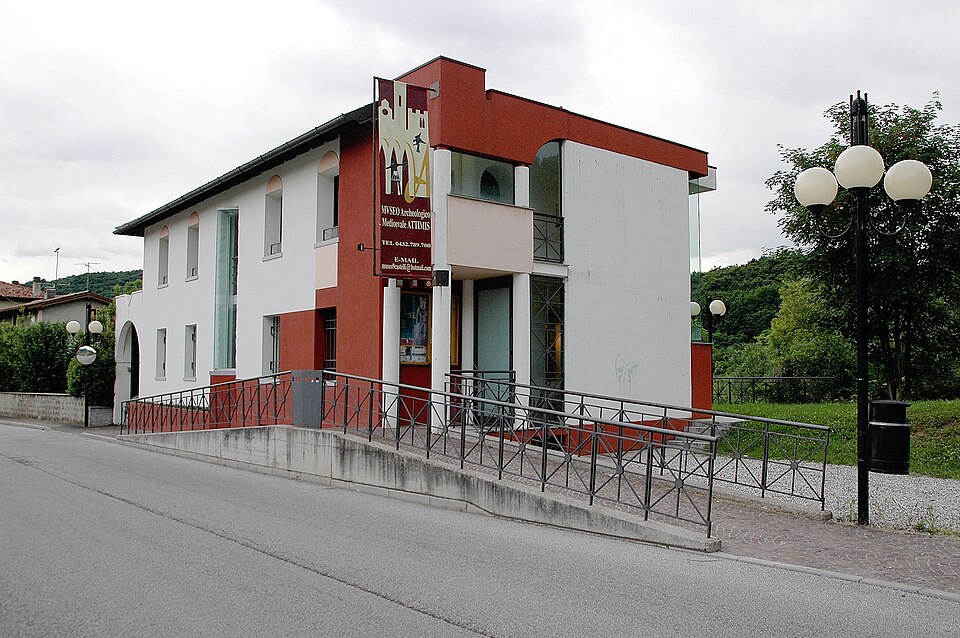 Archaeological Medieval Museum at Attimis, Province of Udine, displaying artefacts from the castle excavations