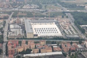 Aerial view of the European Center Medium Weather Forecast in Bologna