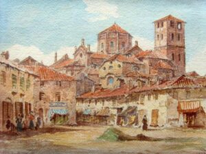 view of Asti an Collegiata of S. Secondo