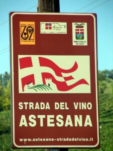 Cartello , strada del vino astesana