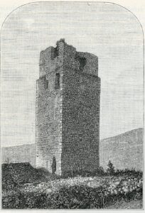 Celiera: torre dellu2019antico convento di S. Maria Casanova (xilografia di Barberis 1898). — Civitella Casanova