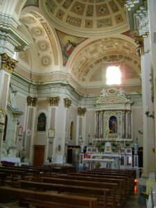 The interior of the church of St. John the Baptist Beheaded, Monteferrante, province of Chieti, Abruzzo — Monteferrante