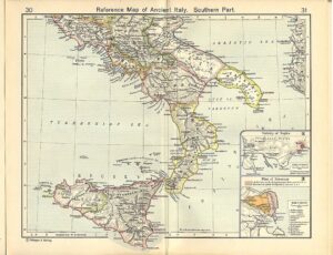 Reference Map of Ancient Italy, Southern Part [1] Historical Atlas by William R. Shepherd, 1911. Courtesy of the Univer — Banzi