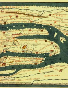Part of Tabula Peutingeriana, konrad milleru00b4s facsimile from 1887 — Altamura
