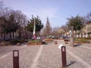 Guglielmo Marconi Place, city centre of San Giorgio Piacentino (Piacenza, Italy) — San Giorgio Piacentino